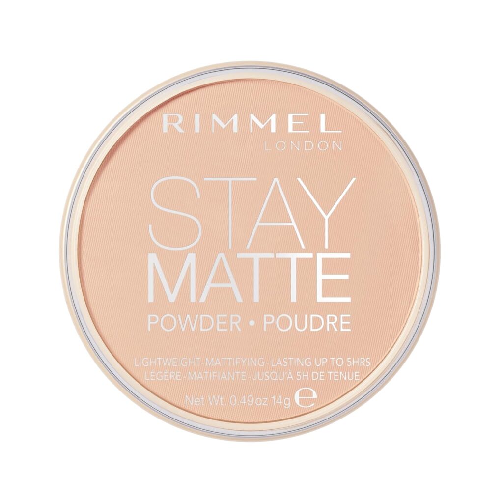 Rimmel London Stay Matte Pressed Powder – Natural Finish, High Coverage, Shine Control