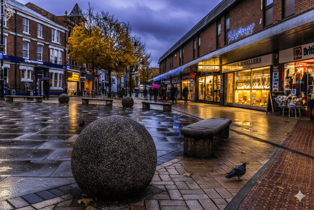 street at dusk st helens