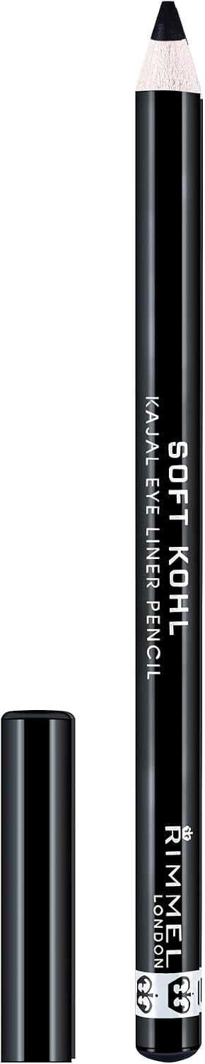 Rimmel Jet Black Soft Kohl Kajal Eyeliner – 12-Hour Smudge-Proof Precision